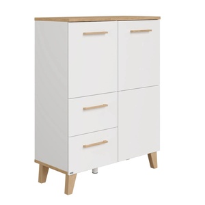 Highboard 2 portes 2 tiroirs OSCAR Paidi Chêne Nebraska-blanc