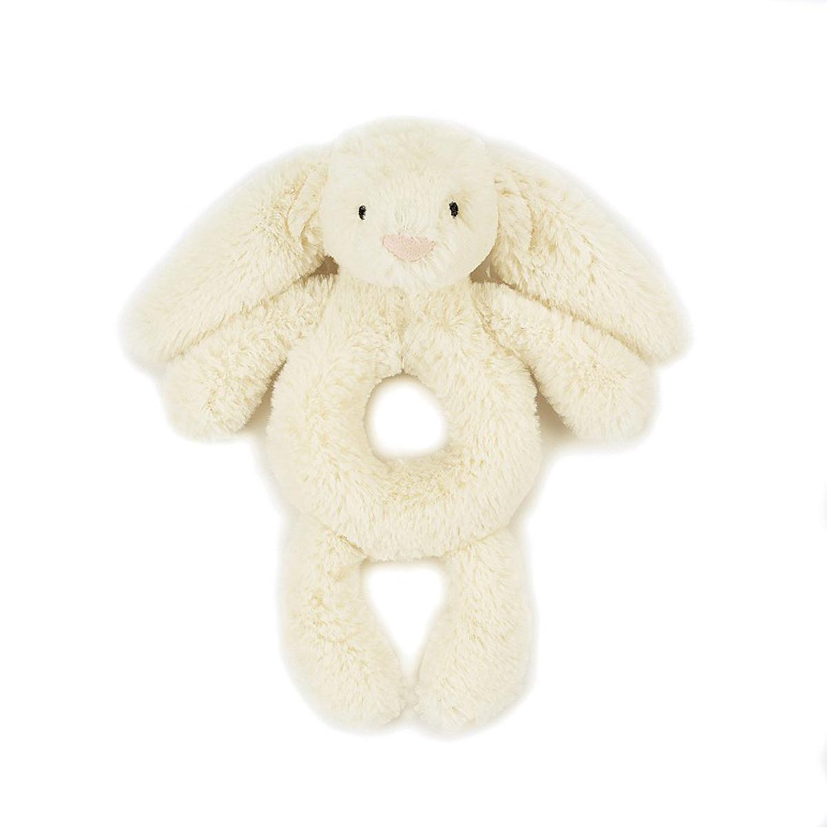 Hochet Lapin BASHFUL Jellycat crème