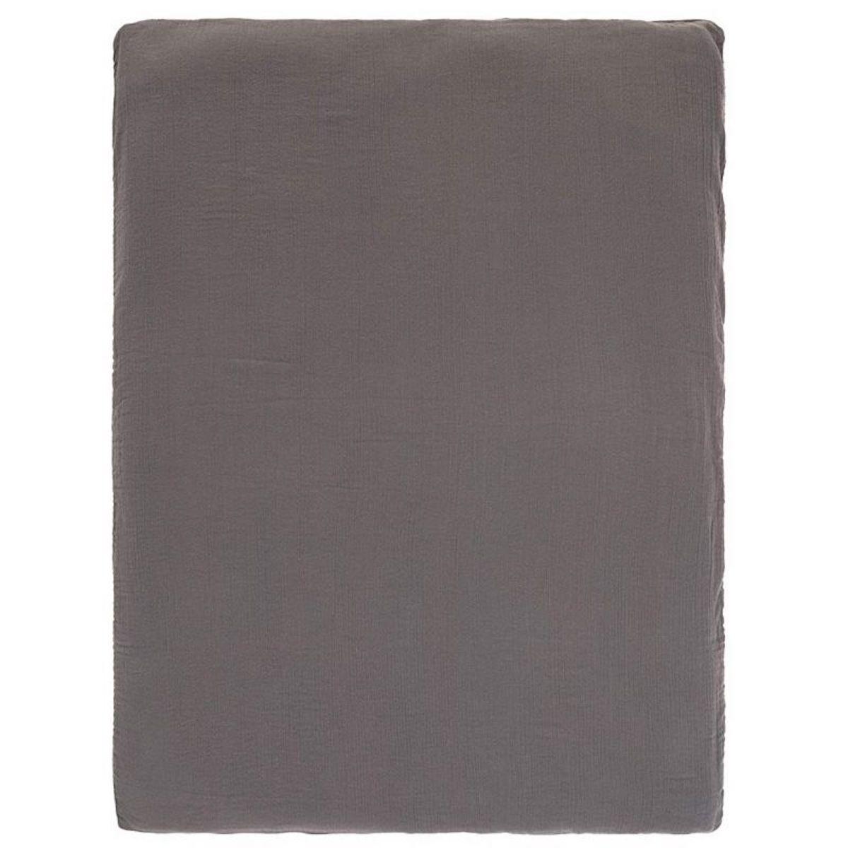 Housse de couette 100x140cm GOTS Muslin Laessig anthracite