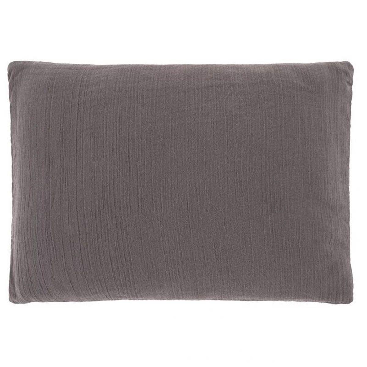 Housse de couette 100x140cm GOTS Muslin Laessig anthracite
