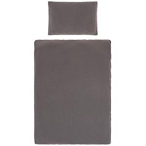Housse de couette 100x140cm GOTS Muslin Laessig anthracite