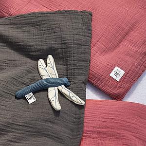 Housse de couette 100x140cm GOTS Muslin Laessig anthracite