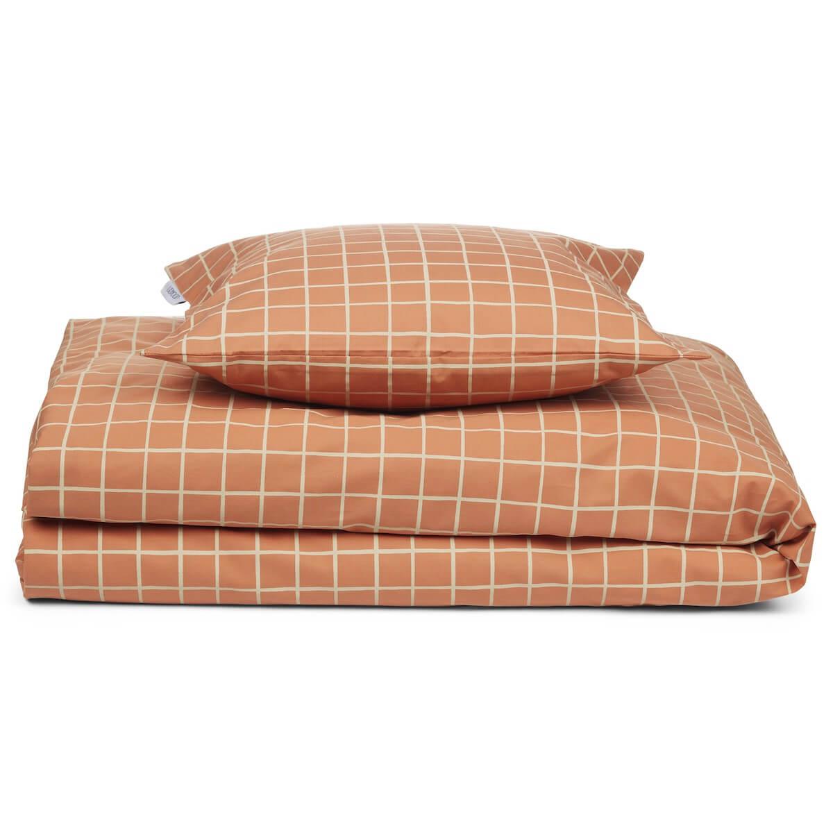 Housse de couette 100x140cm INGEBORG Liewood Check-tuscany rose