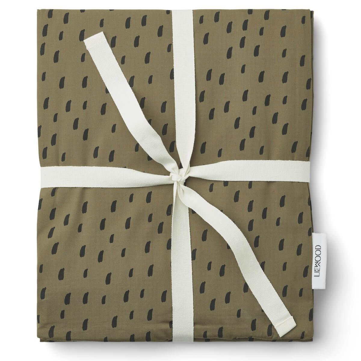Housse de couette 100x140cm INGEBORG Liewood Graphic stroke-khaki