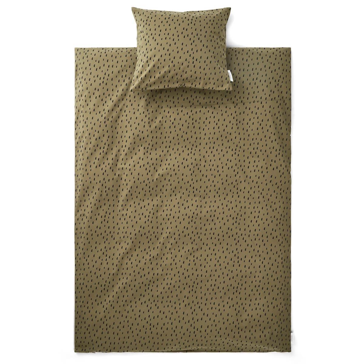 Housse de couette 100x140cm INGEBORG Liewood Graphic stroke-khaki