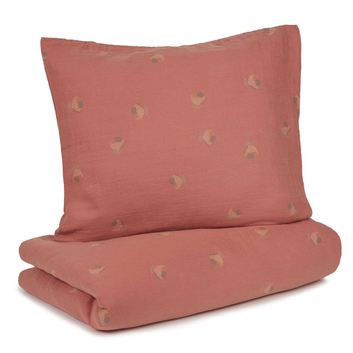 Housse de couette 100x140cm WABI SABI Nobodinoz Blossom Rosewood