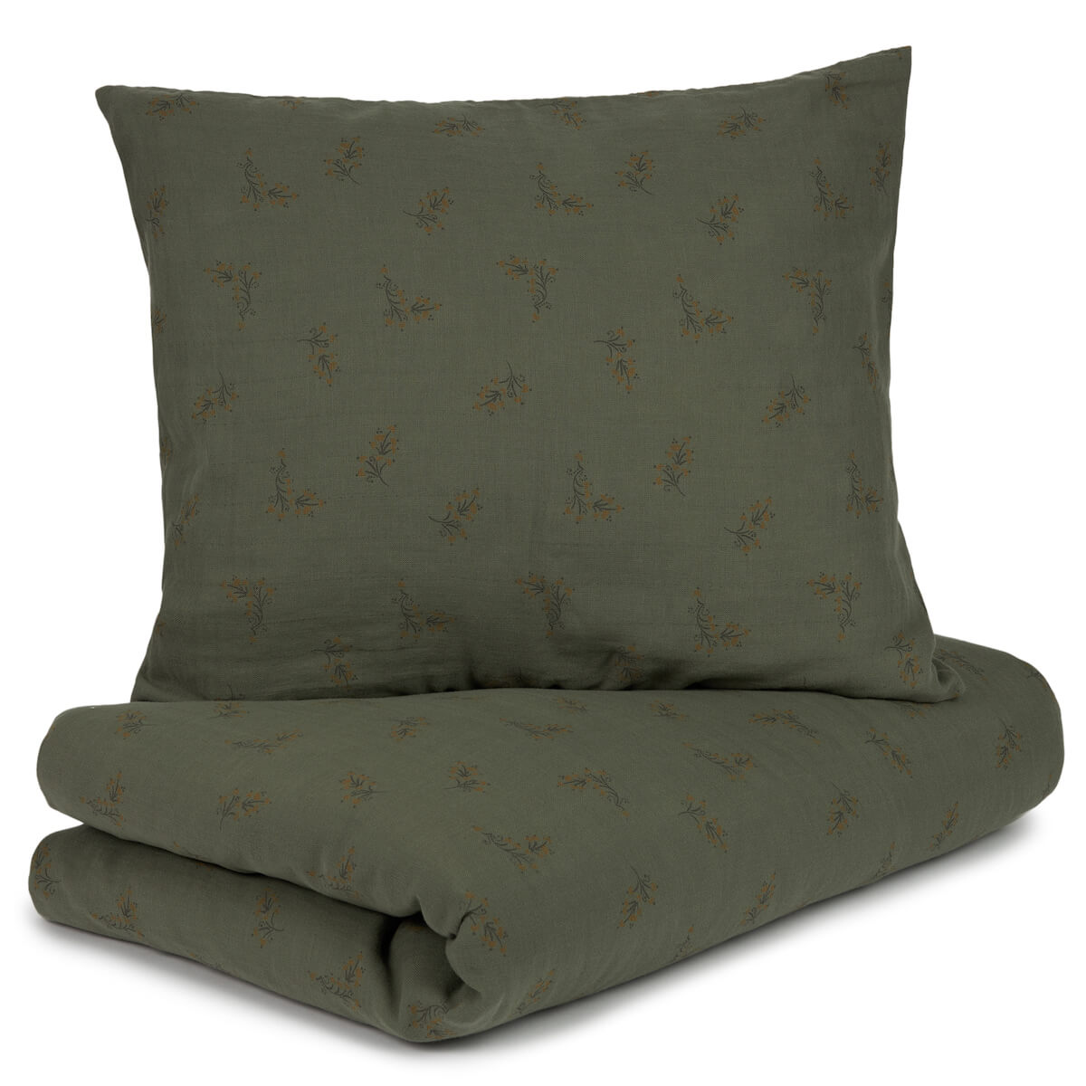 Housse de couette 100x140cm WABI SABI Nobodinoz Flore Vetiver