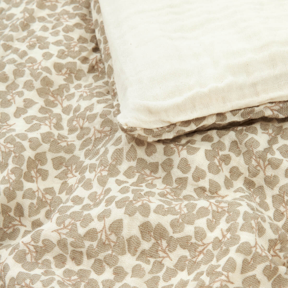 Housse de couette 100x140cm WABI SABI Nobodinoz light green yumiko