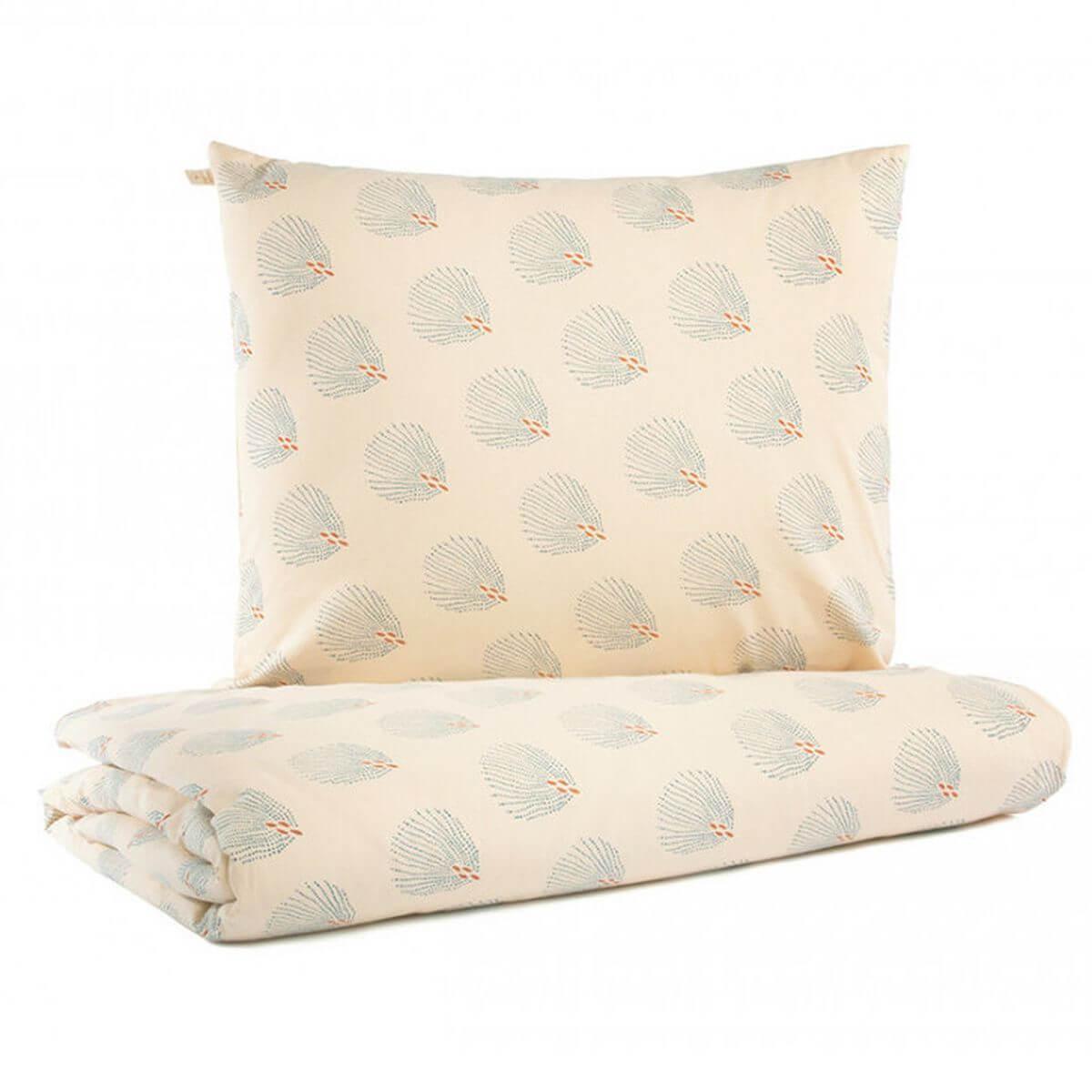 Housse de couette 100x150cm HIMALAYA Nobodinoz blue gatsby-cream