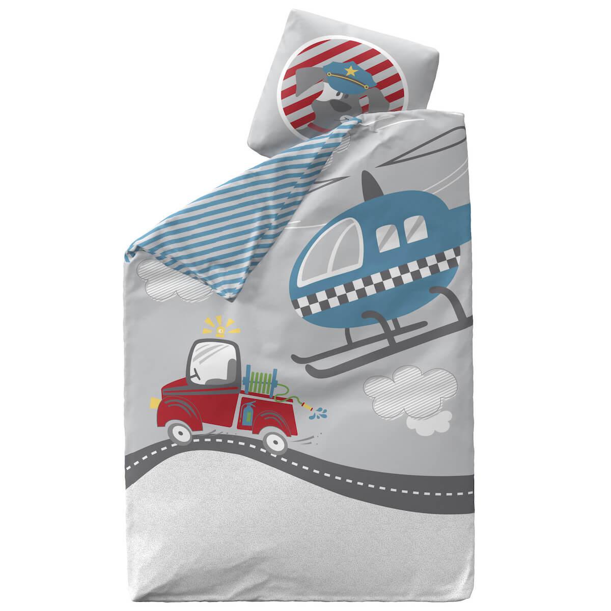 Housse de couette 140x200cm taie 60x63cm PETITS HEROS Flexa 