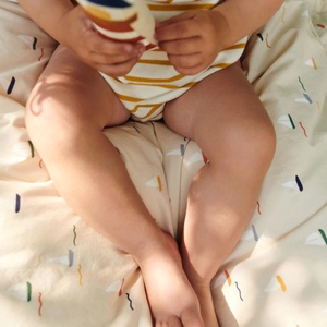 Housse de couette baby 70x100-40x45cm BEE BOWS Dear April Pond Boats