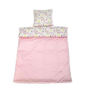 Housse de couette bébé 70x100cm ROSE ANIMAL Lifetime