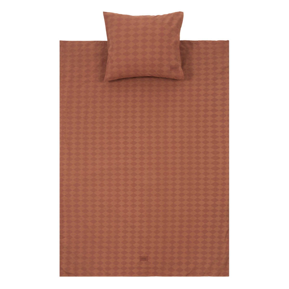 Housse de couette enfant VIBES Nobodinoz Maroon harlequin
