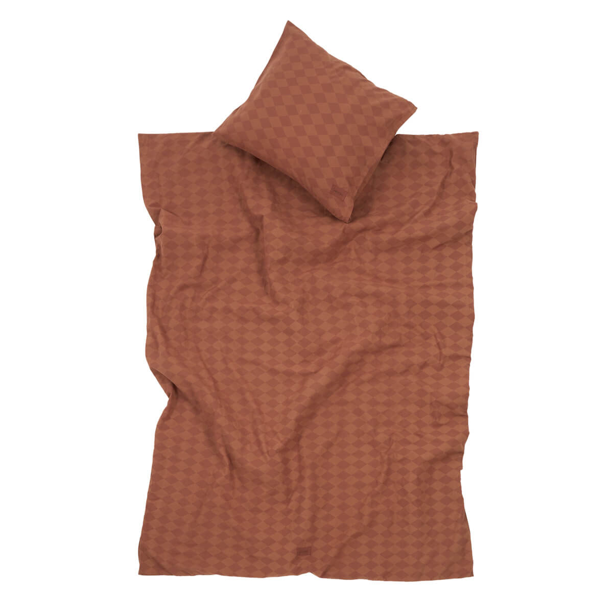 Housse de couette enfant VIBES Nobodinoz Maroon harlequin
