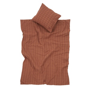 Housse de couette enfant VIBES Nobodinoz Maroon harlequin