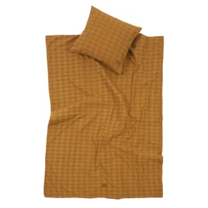 Housse de couette enfant VIBES Nobodinoz Mustard harlequin