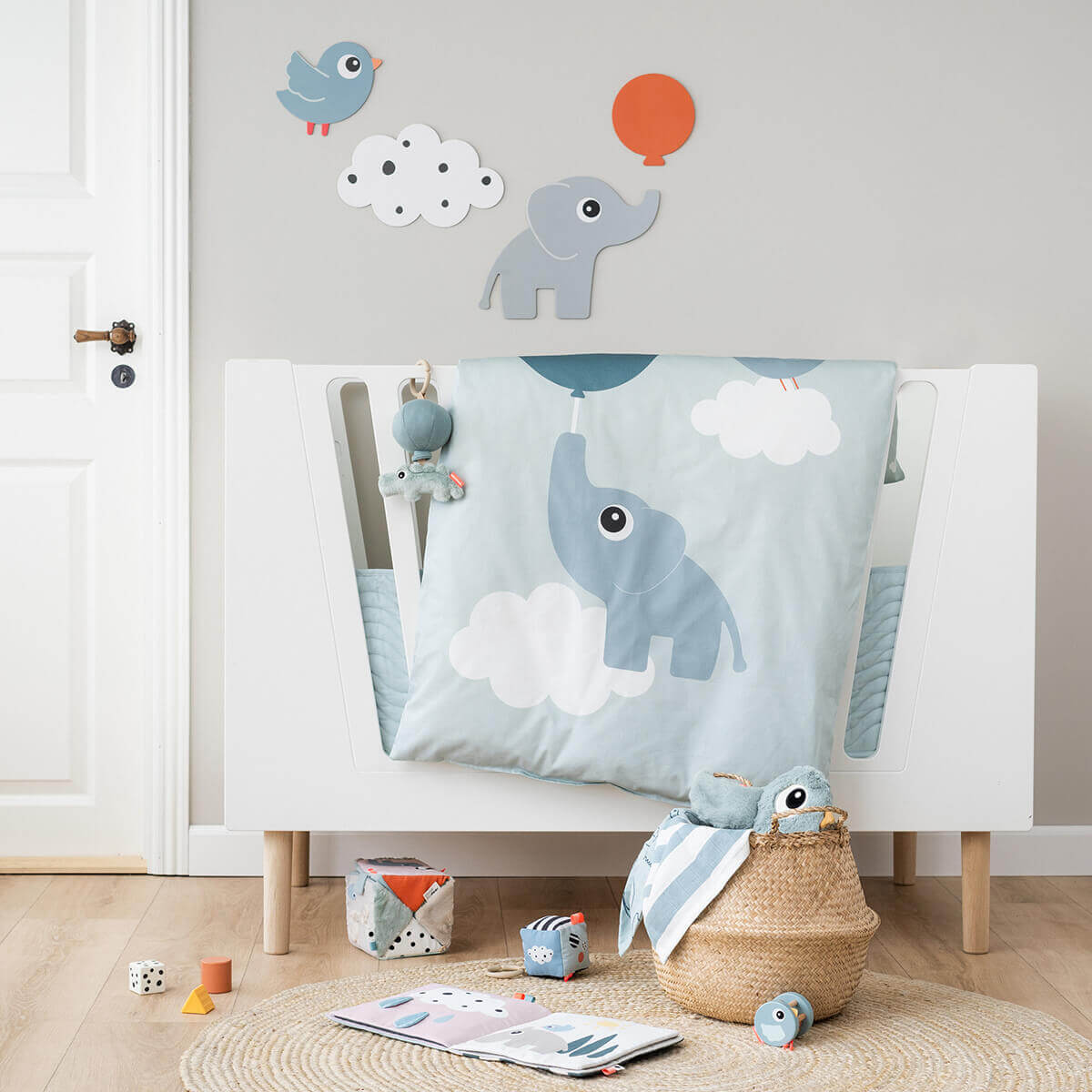 Housse de couette junior ELPHEE Done by Deer Blue