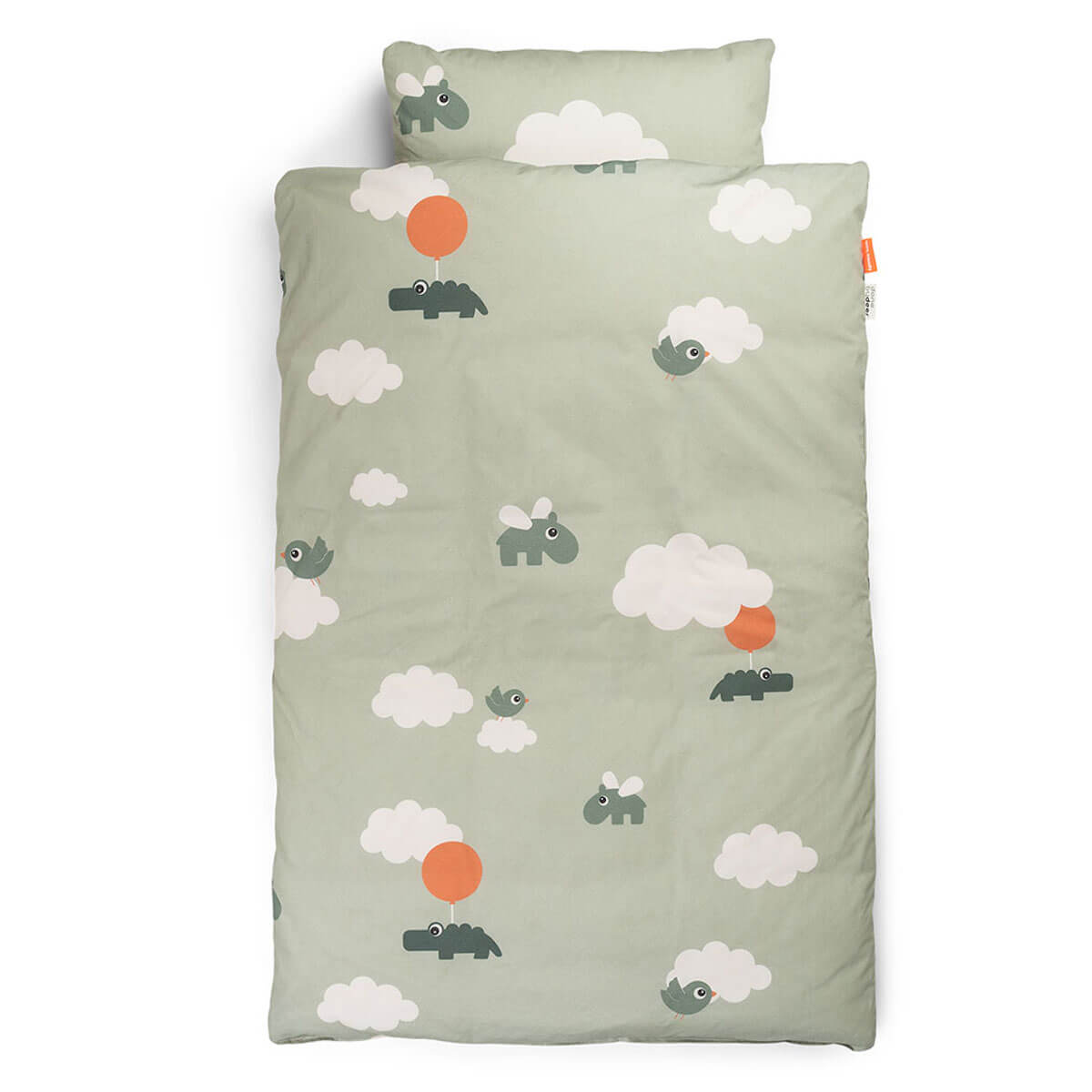 Housse de couette junior HAPPY CLOUDS Done by Deer vert