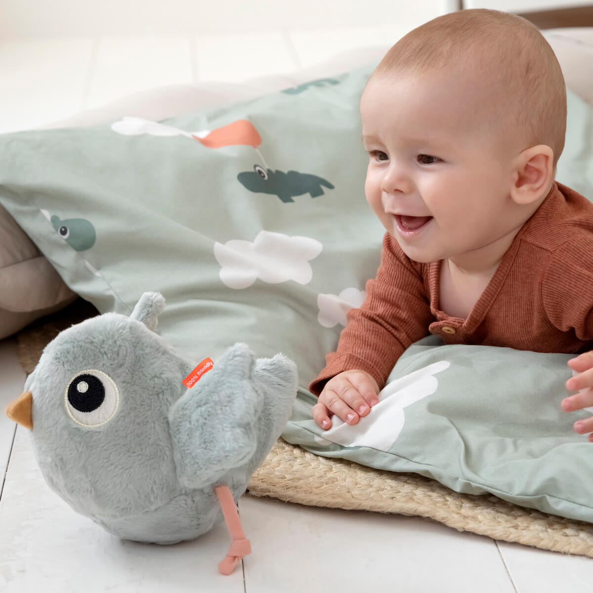 Housse de couette junior HAPPY CLOUDS Done by Deer vert