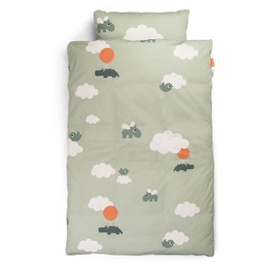 Housse de couette junior HAPPY CLOUDS Done by Deer vert