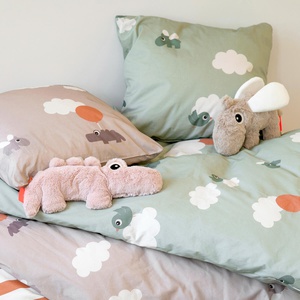 Housse de couette junior HAPPY CLOUDS Done by Deer vert