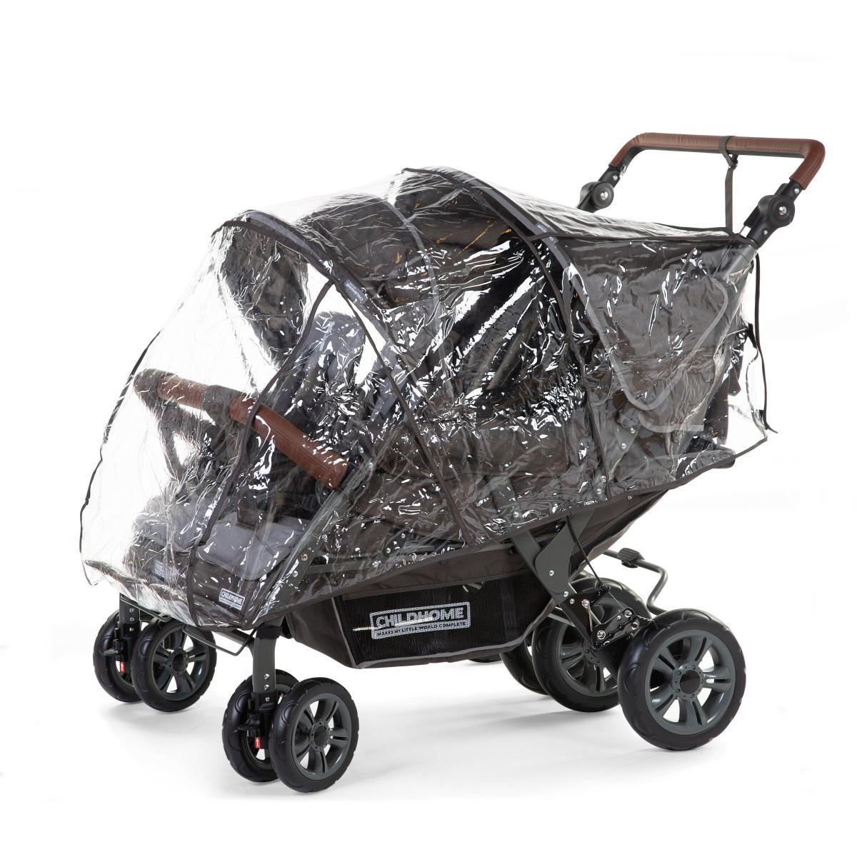 Housse de pluie poussette 4 places Childhome
