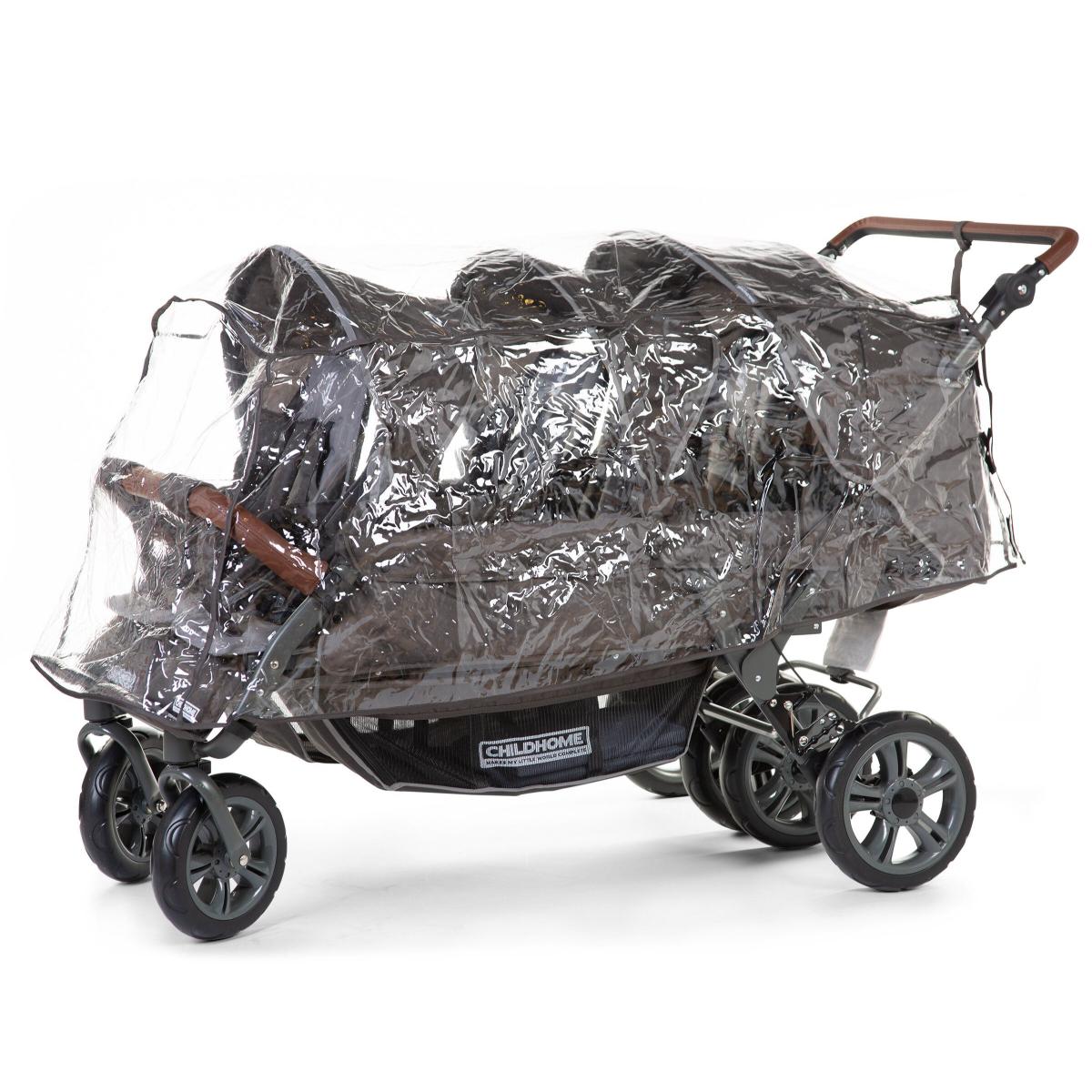 Housse de pluie poussette 6 places Childhome anthracite