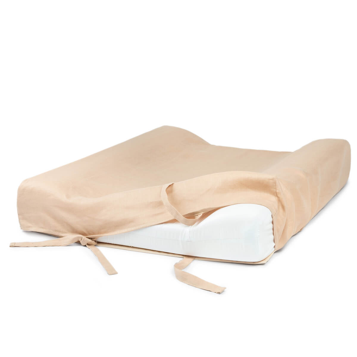 Housse matelas à langer 70x50cm LIN FRANÇAIS Nobodinoz Sand