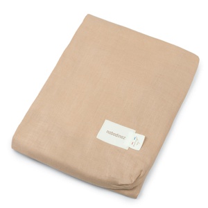 Housse matelas à langer 70x50cm LIN FRANÇAIS Nobodinoz Sand