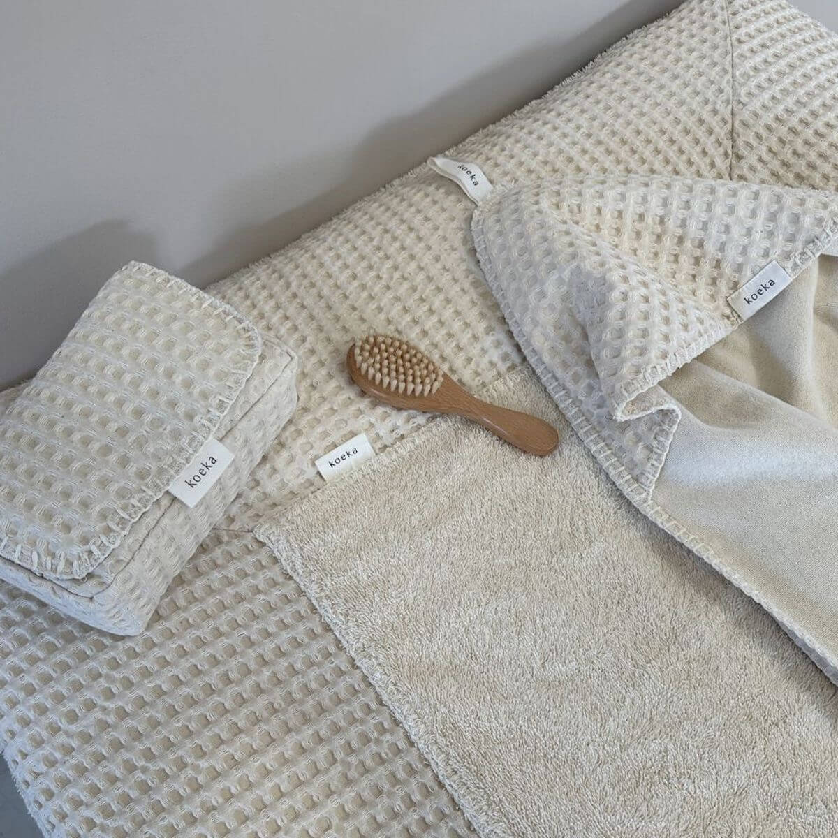 Housse matelas à langer 90x78cm AMSTERDAM BONN Koeka natural