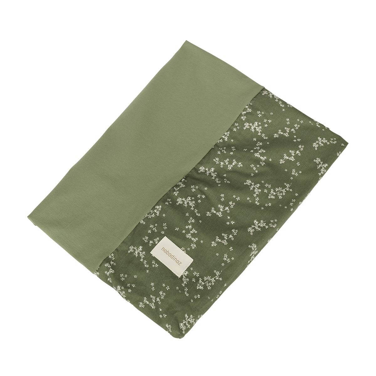 Housse matelas à langer CALMA STORIES Nobodinoz green jasmine