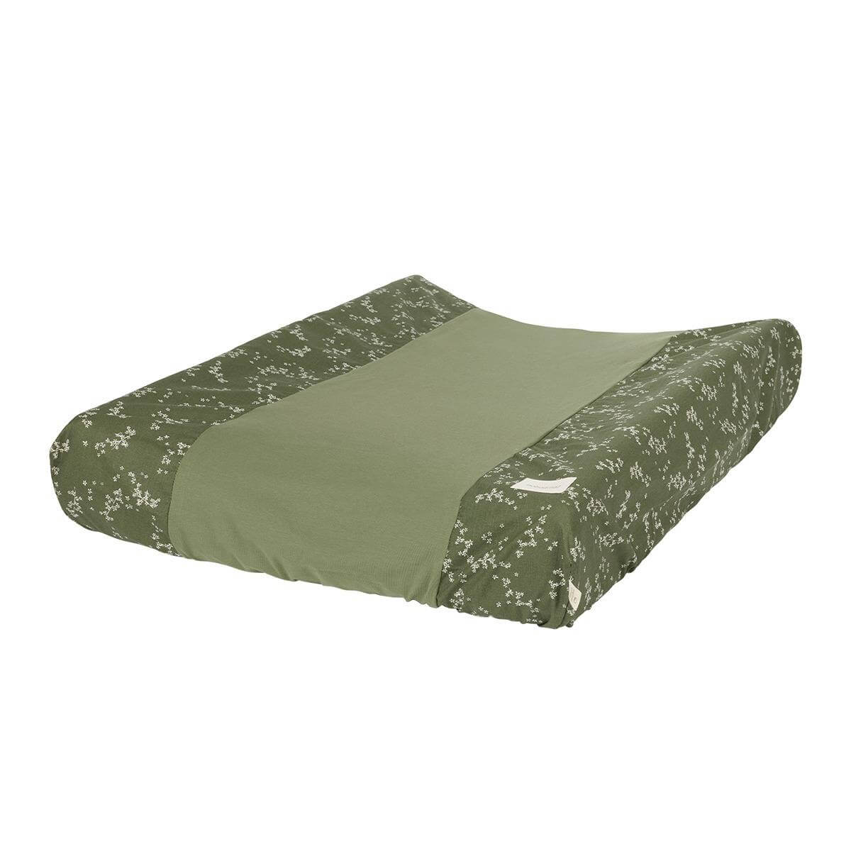 Housse matelas à langer CALMA STORIES Nobodinoz green jasmine