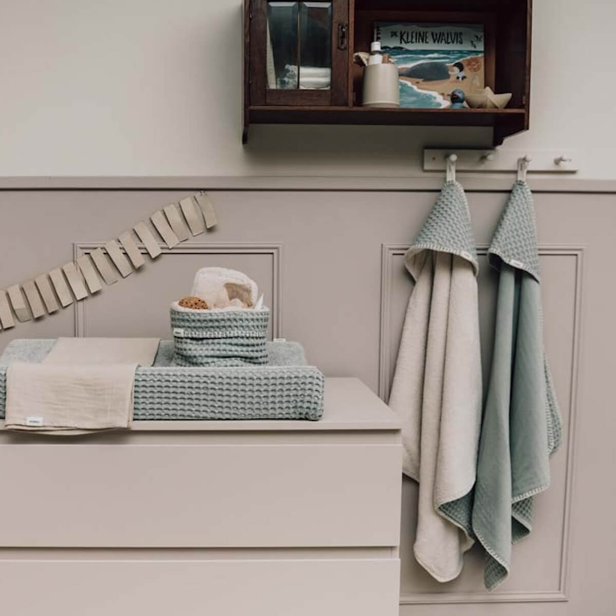 Housse matelas à langer WAFEL AMSTERDAM 45x73cm Koeka ocean air