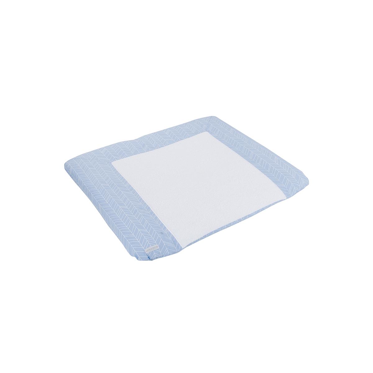 Housse matelas à langer XL LEAVES Little Dutch blue