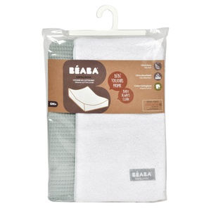 Housse pour Sofalange green blue 100% Coton Bio Beaba