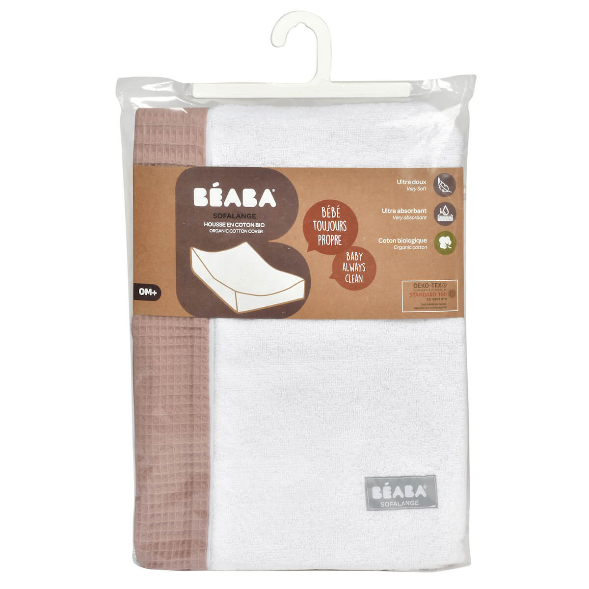 Housse pour Sofalange old pink 100% Coton Bio Beaba