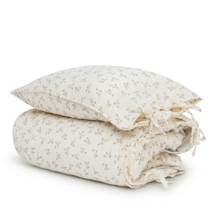 Housse the couette et taie d'oreiller Babyshower olive bloom 