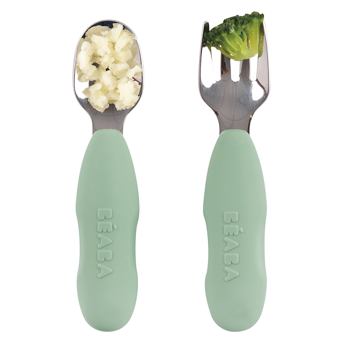 Jeu de 2 couvercles en acier inoxydable Beaba vert