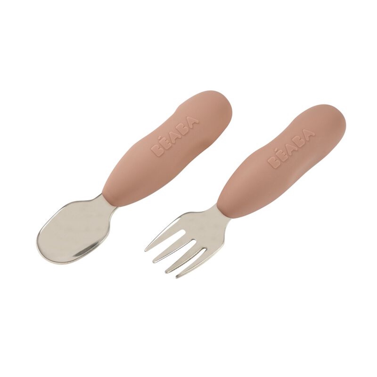 Jeu de 2 pré-couverts en acier inoxydable Beaba pralin