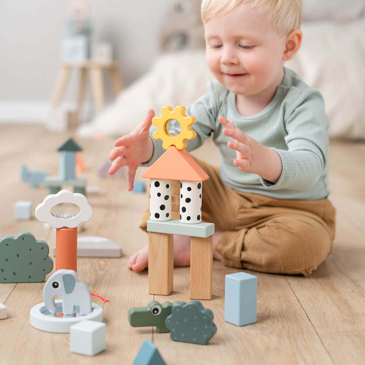 Jeu de blocs de construction 34pcs DEER FRIENDS Done by Deer Colour mix