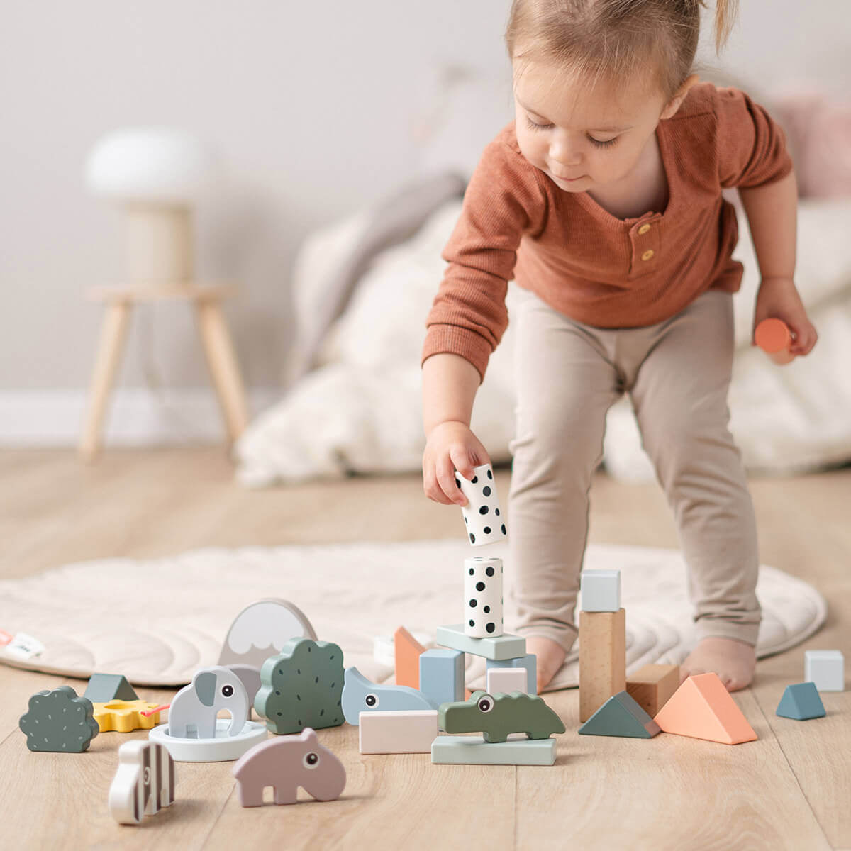 Jeu de blocs de construction 34pcs DEER FRIENDS Done by Deer Colour mix