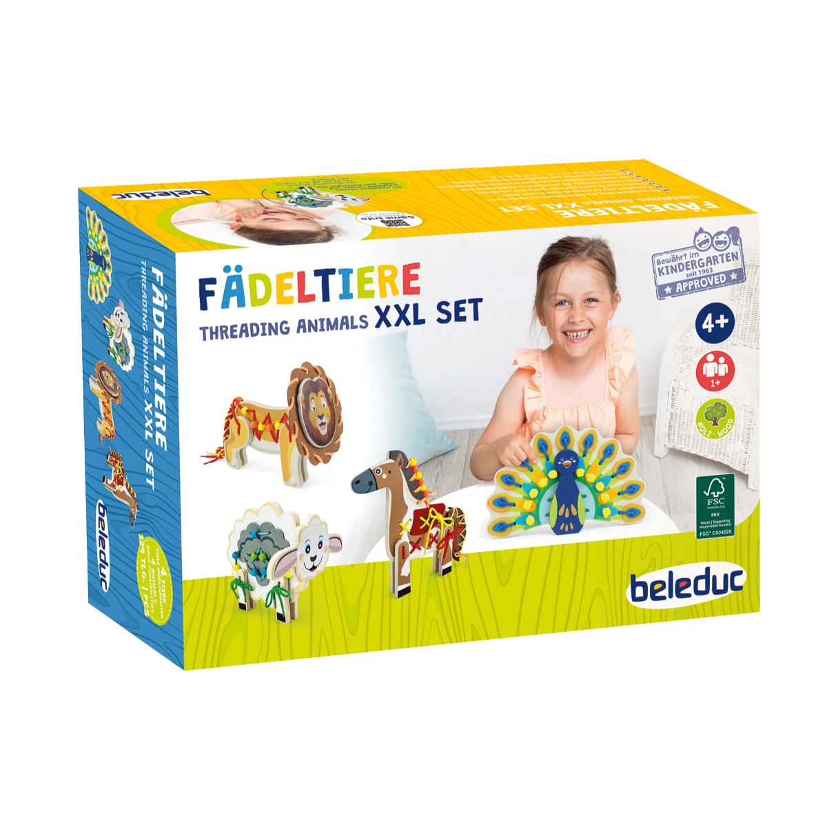 Jeu de laçage Set animaux XXL Beleduc