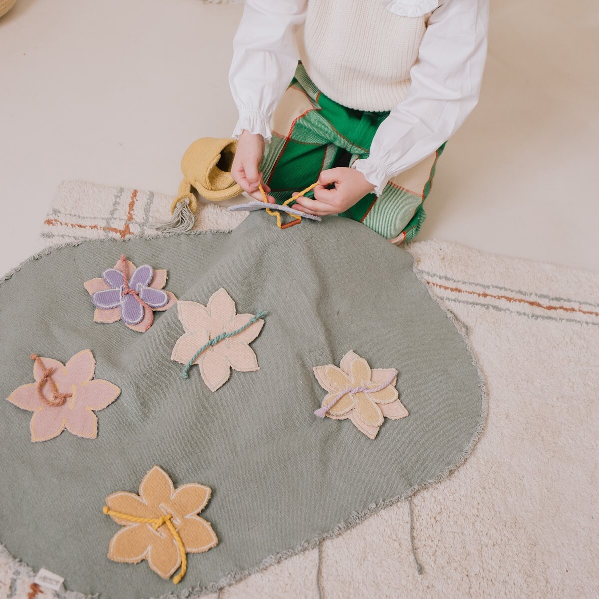 Jeu en tissu GREEN TOY set Flower Garden Lorena Canals