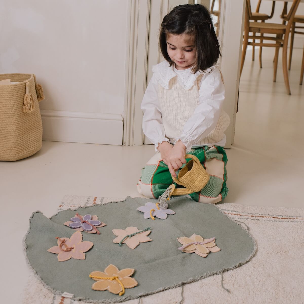 Jeu en tissu GREEN TOY set Flower Garden Lorena Canals
