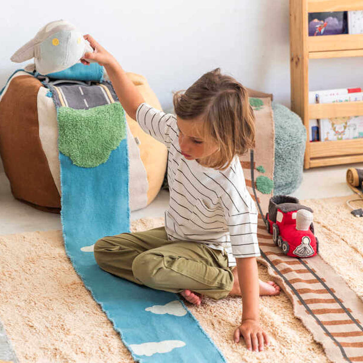 Jeu en tissu PLANE RIDE&ROLL Lorena Canals