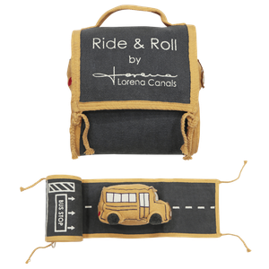 Jeu en tissu ROLL SCHOOL BUS RIDE&ROLL Lorena Canals
