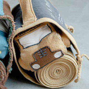 Jeu en tissu ROLL SCHOOL BUS RIDE&ROLL Lorena Canals