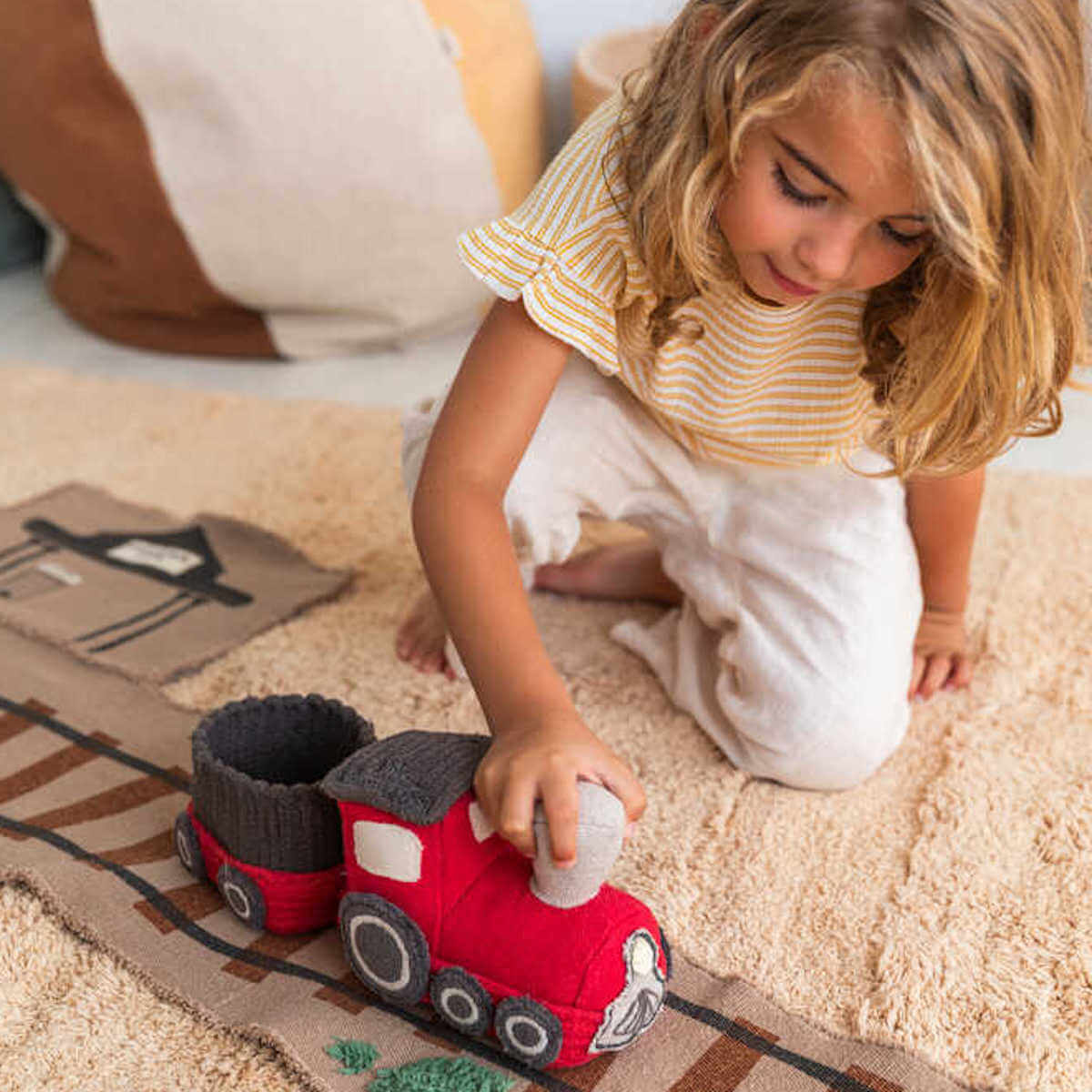 Jeu en tissu TRAIN RIDE&ROLL Lorena Canals