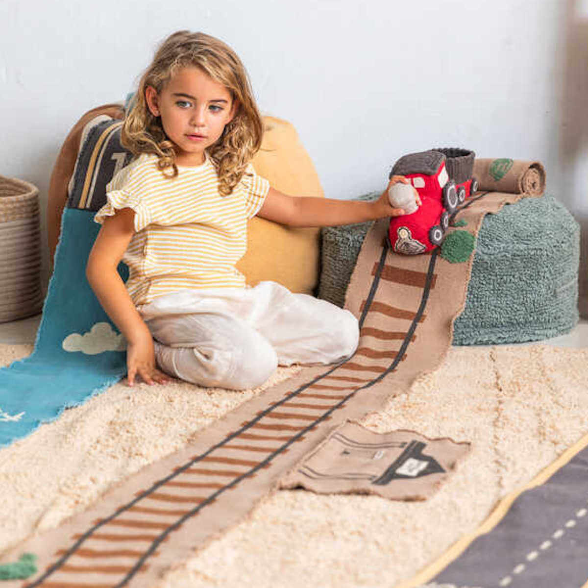 Jeu en tissu TRAIN RIDE&ROLL Lorena Canals