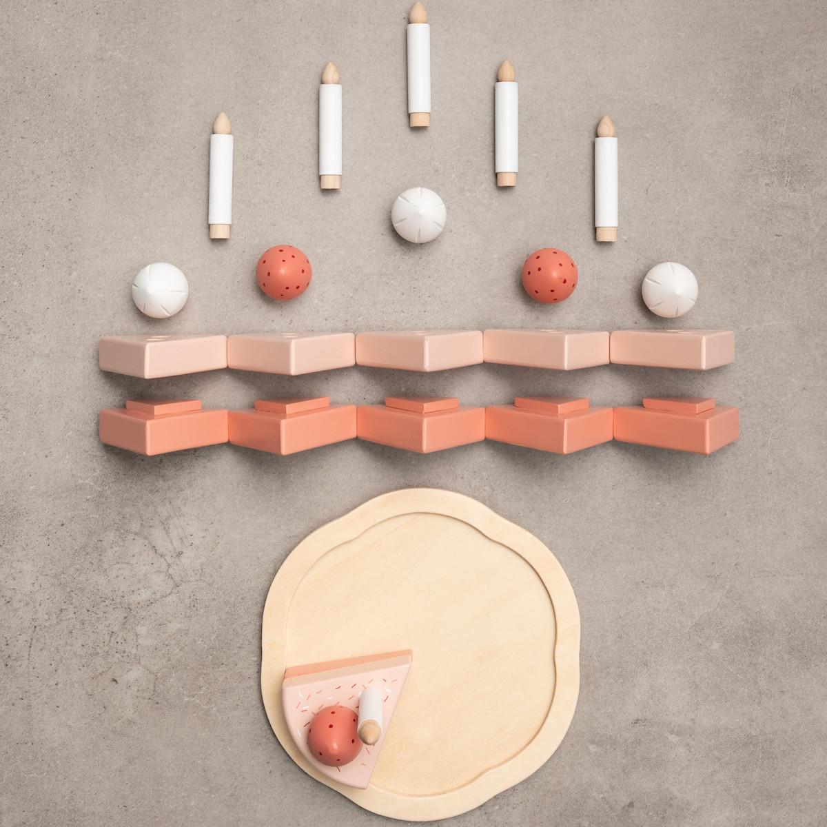 Jeu imitation BIRTHDAY CAKE PLAY Flexa bois naturel 